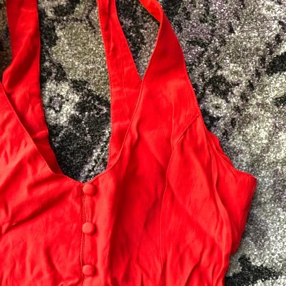 Motel Rocks Bright Red Romper - Picture 3 of 6
